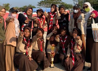 PRAMUKA SMP ISLAM AN-NAWAWIYYAH BUKTIKAN KEMAMPUAN DALAM JAMBORE RANTING DENGAN MENJADI JUARA 1